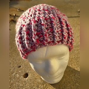 Handmade Stylish Pink and Purple Knit Beanie